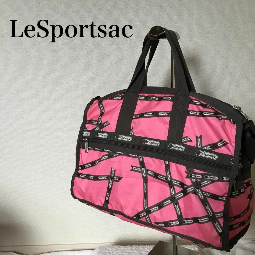 美品✨LeSportsac レスポートサック ショルダーバッグハンドバッグピンク