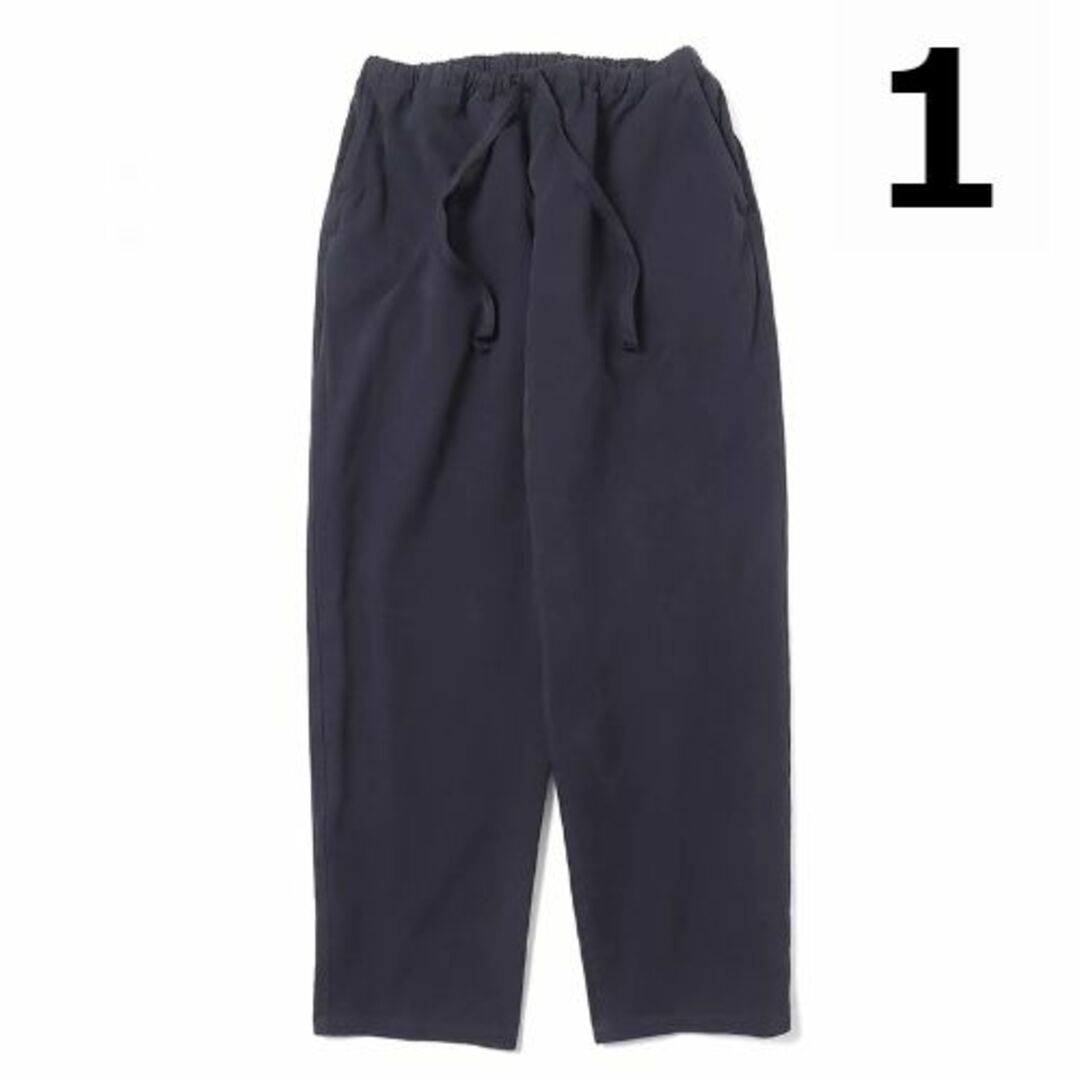 未使用 COMOLI 23AW 製品染 ドローストリングパンツ 1 ネイビー