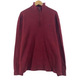 ラルフローレン(Ralph Lauren)の古着 ラルフローレン Ralph Lauren POLO by Ralph Lauren ハーフジップスウェットシャツ トレーナー メンズXL /eaa364501(スウェット)