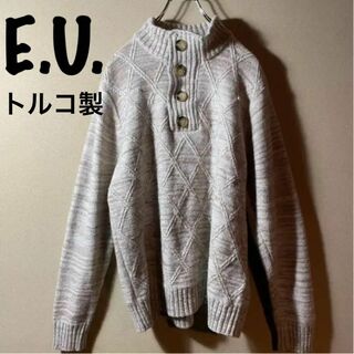 【VINTAGE】EUROPE ヨーロッパ古着トルコ製　高級ニットセーター(ニット/セーター)
