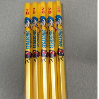 セガ(SEGA)のセガソニック 鉛筆 年代物 レア 黄色 5本セット(キャラクターグッズ)
