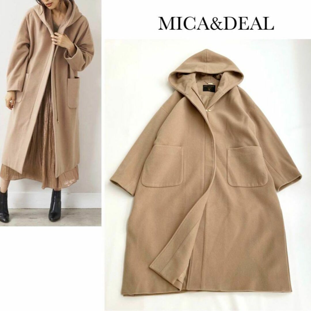 442*マイカ アンド ディール MICA＆DEAL ファー付 コクーンコート