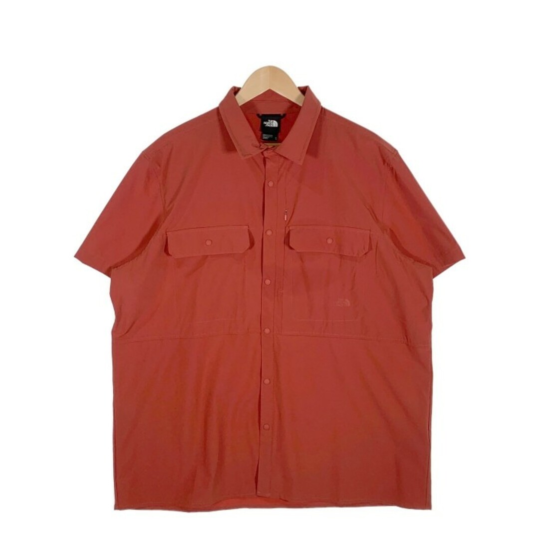 THE NORTH FACE ノースフェイス Men’s Sniktau Short-Sleeve Sun Shirt 半袖シャツ オレンジ 並行品 NF0A7WO5 Size XLトップス