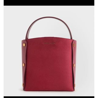 チャールズアンドキース(Charles and Keith)のCharles & keithテクスチャードバケツバッグ （Rose）(ショルダーバッグ)