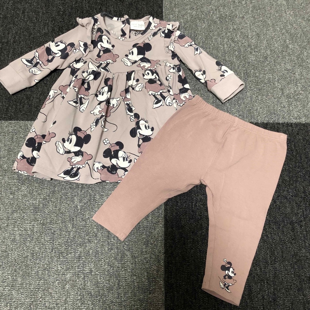 NEXT(ネクスト)のnext baby ディズニー　ミニー　ワンピース  レギンス セット　3〜6M キッズ/ベビー/マタニティのベビー服(~85cm)(ワンピース)の商品写真