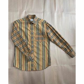 BURBERRY - BURBERRY チェックストライプコットンストレッチポプリン