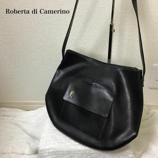 ✨️美品 ロベルタディカメリーノ ショルダーバッグ レザー ネイビー 斜め掛け