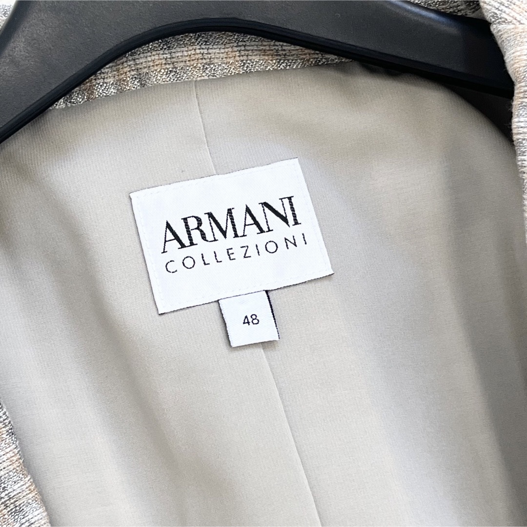 【極美品】ARMANI COLLEZIONI サイズ48 テーラードジャケット