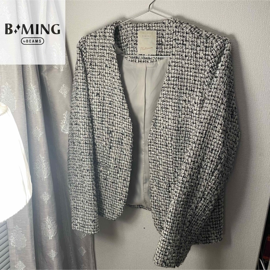 【 B:MING by BEAMS 】ツイードジャケット グレー Mサイズ