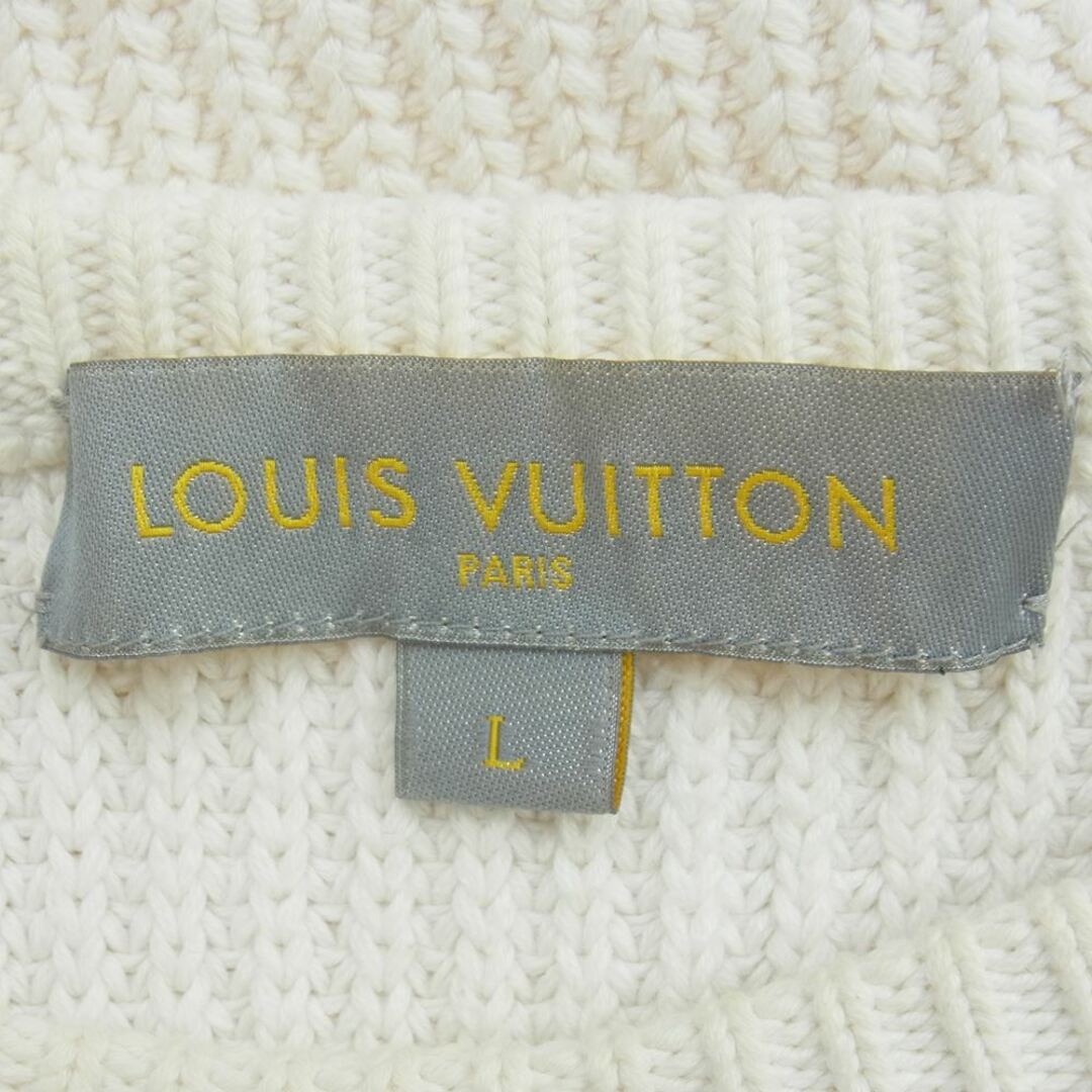 LOUIS VUITTON ルイ・ヴィトン ニット 国内正規品 コットン クルーネック ニット ホワイト系 L 3