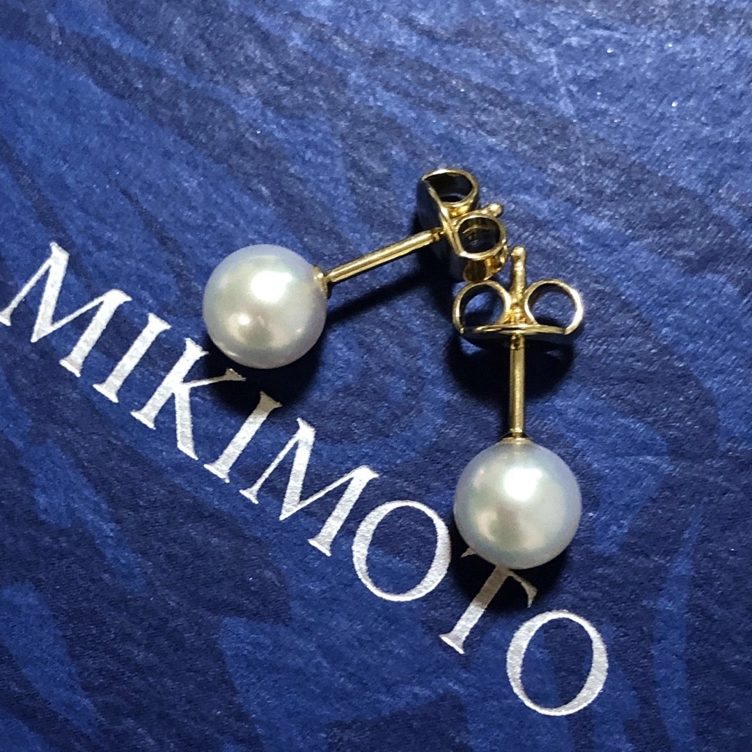 MIKIMOTO - ミキモト 一粒パールピアス 花珠 あこや真珠6.5 MIKIMOTO - ミキモト 一粒パールピアス 花珠 あこや真珠6.5