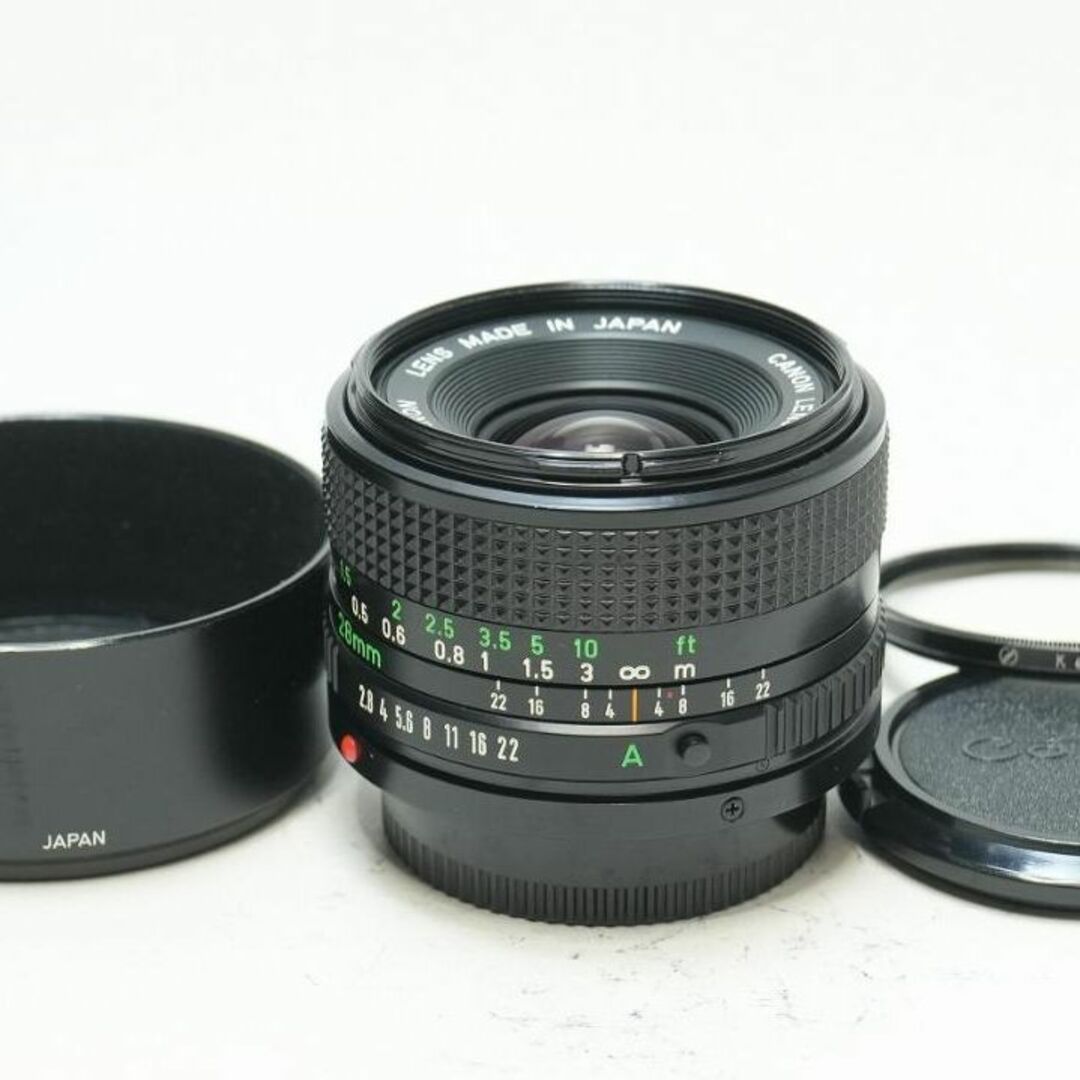 【美品】Canon NEW FD 24mm F2.8 レンズ　純正フード付