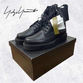 ヨウジヤマモトプールオム(Yohji Yamamoto POUR HOMME)の【新品】ヨウジヤマモトプールオム 20AW サイドゴア コンバットブーツ(ブーツ)