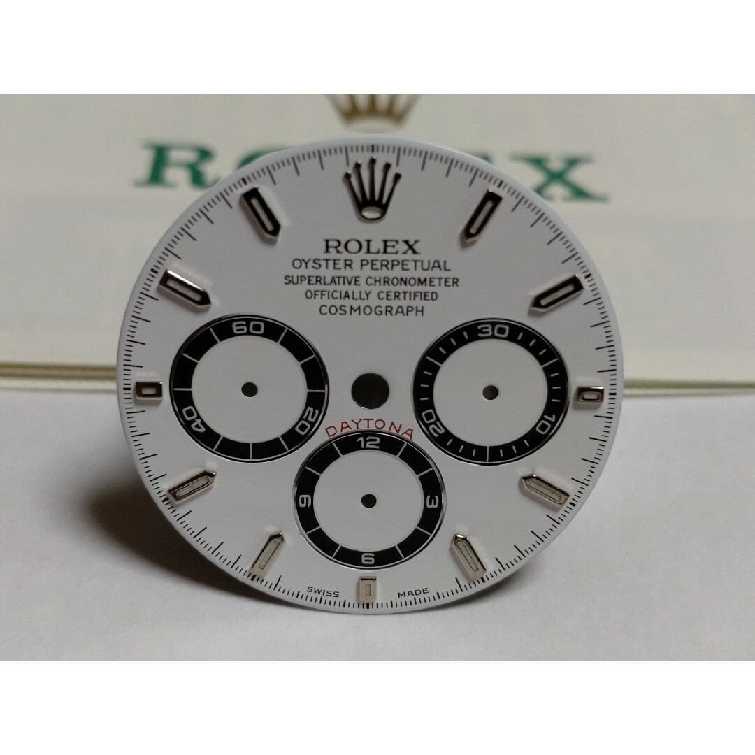 ロレックスROLEX正規文字盤白 16520 デイトナ ルミノバ夜光塗料ダイヤル