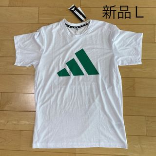 アディダス(adidas)の新品　アディダス　半袖　Ｔシャツ　Ｌ　ホワイト　メンズ(Tシャツ/カットソー(半袖/袖なし))