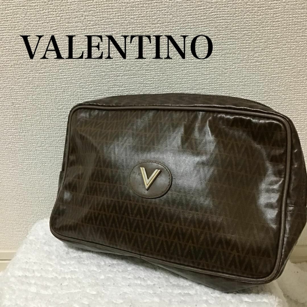 MARIO VALENTINO(マリオバレンチノ)の美品✨Mario Valention マリオバレンチノ クラッチバッグ ブラウン レディースのバッグ(クラッチバッグ)の商品写真