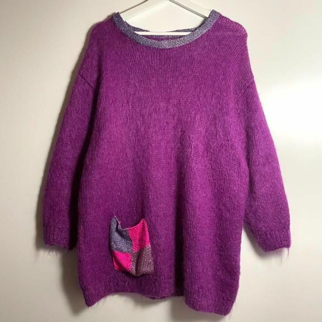 美品!ヴィンテージ ヨーロッパ直輸入❗️高級モヘアハンドニット