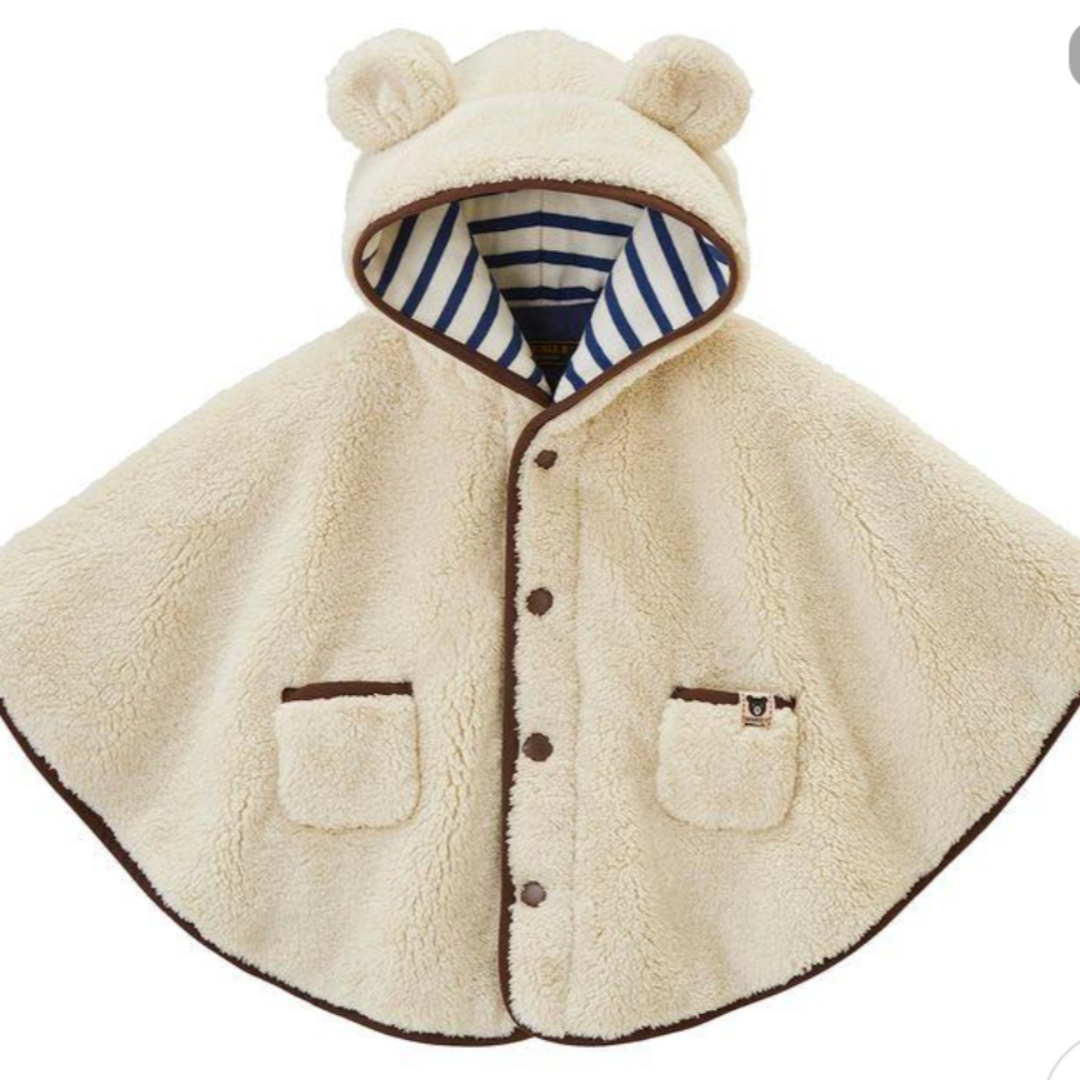 mikihouse(ミキハウス)の【☆値下げ☆】MiKiHOUSE ミキハウス ダブルビー マント ポンチョ  キッズ/ベビー/マタニティのベビー服(~85cm)(ジャケット/コート)の商品写真