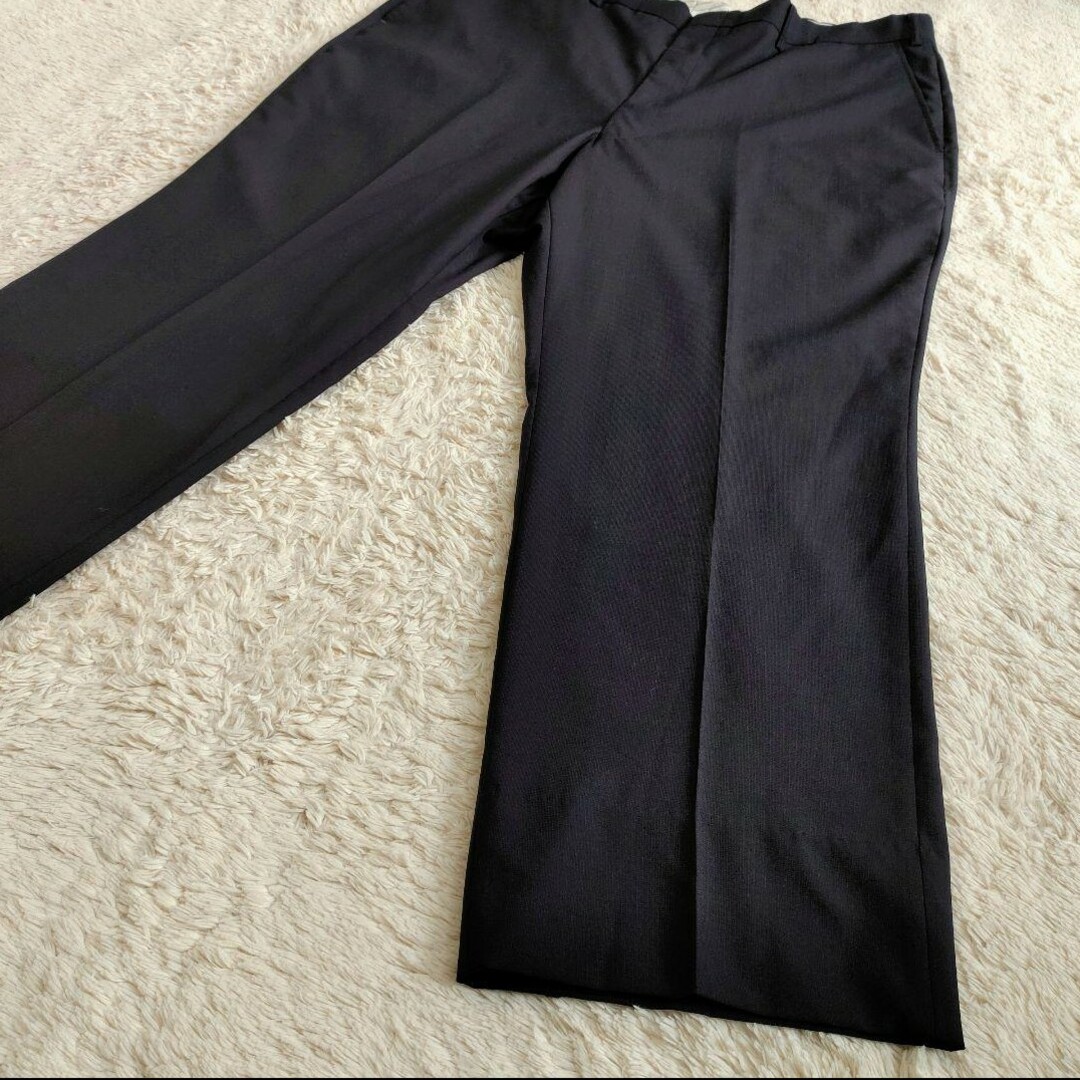 メンズ【XL相当】スーツパンツ スラックス 毛100% ビッグサイズ 黒