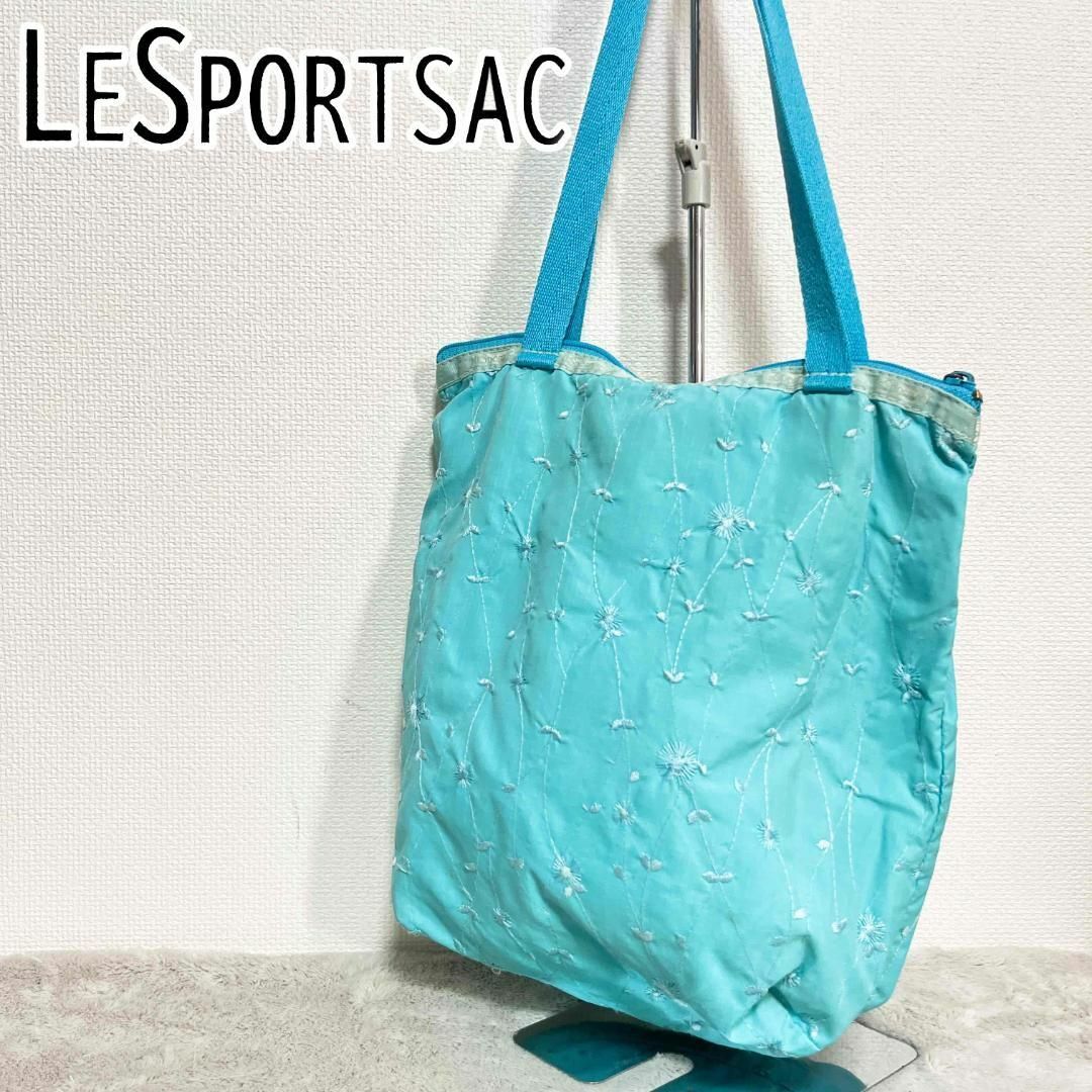 美品✨LeSportsacレスポートサック セミショルダーバッグ/トート ブルー