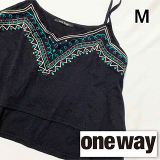 ワンウェイ(one*way)のone way ワンウェイ 刺繍デザイン 重ね着 レイヤードキャミソール(キャミソール)