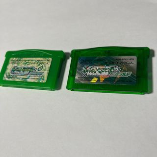 ゲームボーイアドバンス(ゲームボーイアドバンス)のポケットモンスター　リーフグリーン&エメラルド　ゲームボーイアドバンス　カセット(携帯用ゲームソフト)