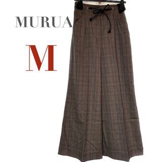 ♡ MURUA ピンタックワイドパンツ チェック ♡