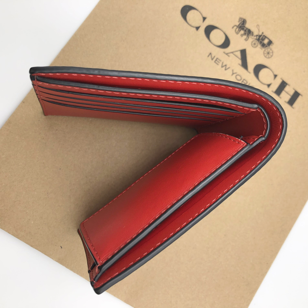 COACH - 【COACH☆日本限定】コイン ウォレット コーチ スタンプ☆折り