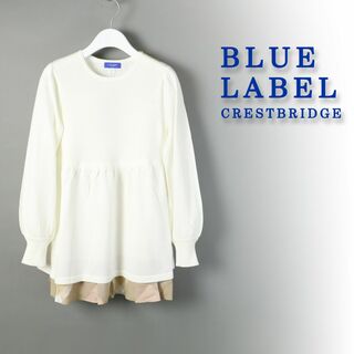 ブルーレーベルクレストブリッジ(BLUE LABEL CRESTBRIDGE)の580a 新品 ブルーレーベル  コットンアクリルブレンド ニット 38(ニット/セーター)