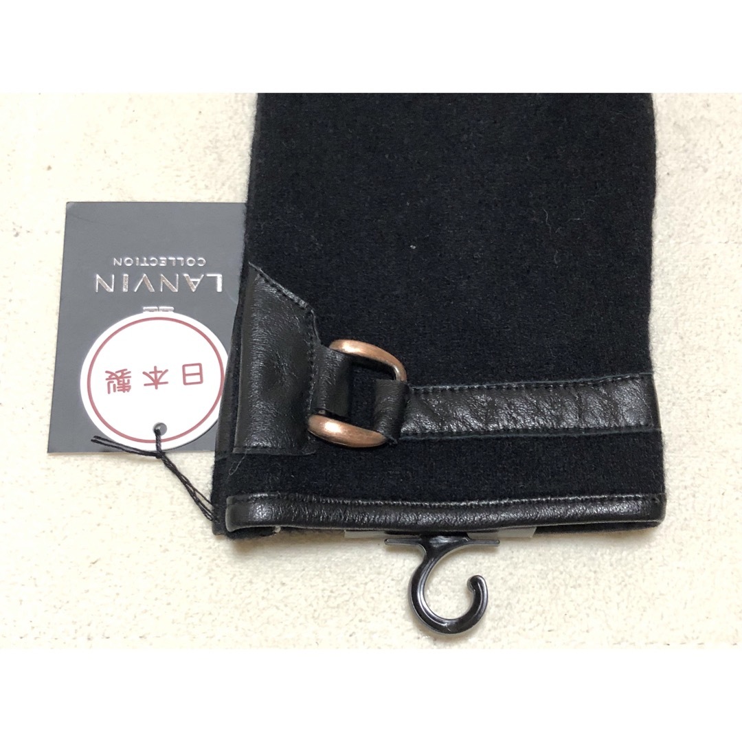 LANVIN COLLECTION(ランバンコレクション)の399新品LANVIN COLLECTIONメンズ羊革ベルト付カシミヤ混手袋日本 メンズのファッション小物(手袋)の商品写真