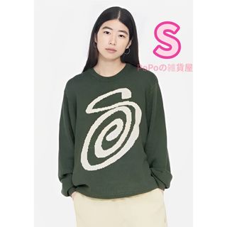 STUSSY - STUSSY CURLY S ニット セーター Sサイズ グリーンの通販 by ...