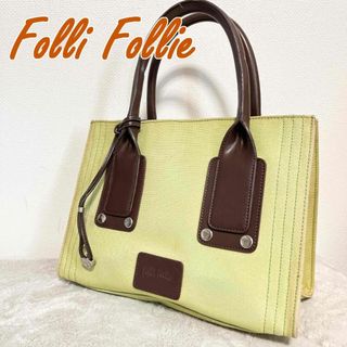 フォリフォリ(Folli Follie)のレア✨Folli Follie フォリフォリ ハンドバッグ/トートバッググリーン(トートバッグ)