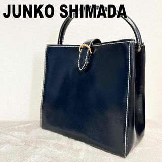 ジュンコシマダ(JUNKO SHIMADA)のレア✨JUNKO SHIMADA ジュンコシマダハンドバッグトートバッグネイビー(トートバッグ)