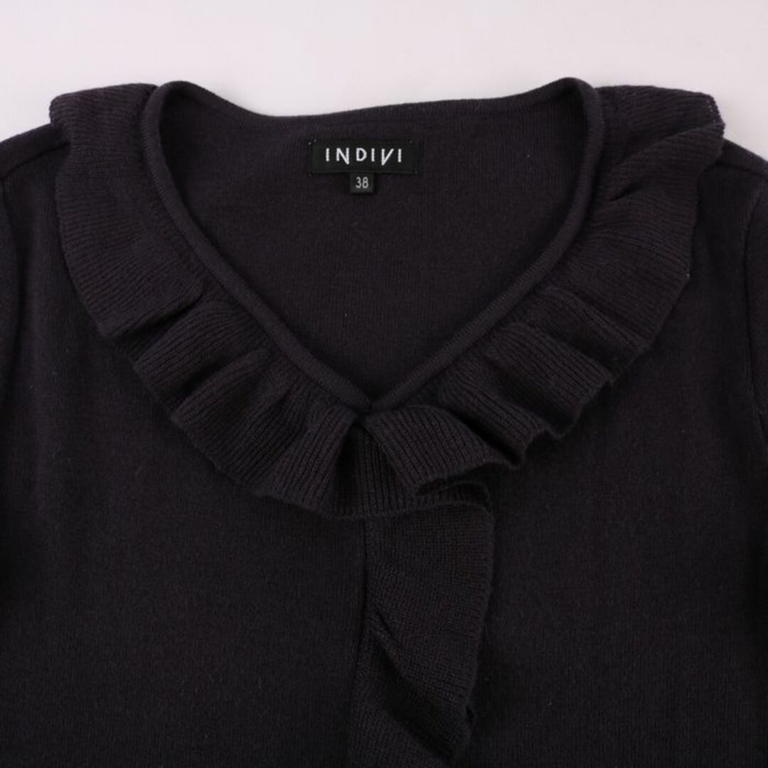 インディヴィ　Mサイズ　セーター　チャイニーズピンク　アンゴラ使用　日本製