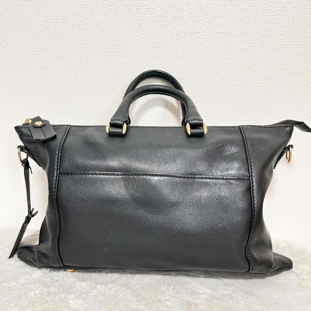 PotioR(ポティオール)の美品✨PotioR ポティオール ハンドバッグ/トートバッグ ファーブラック黒 レディースのバッグ(トートバッグ)の商品写真