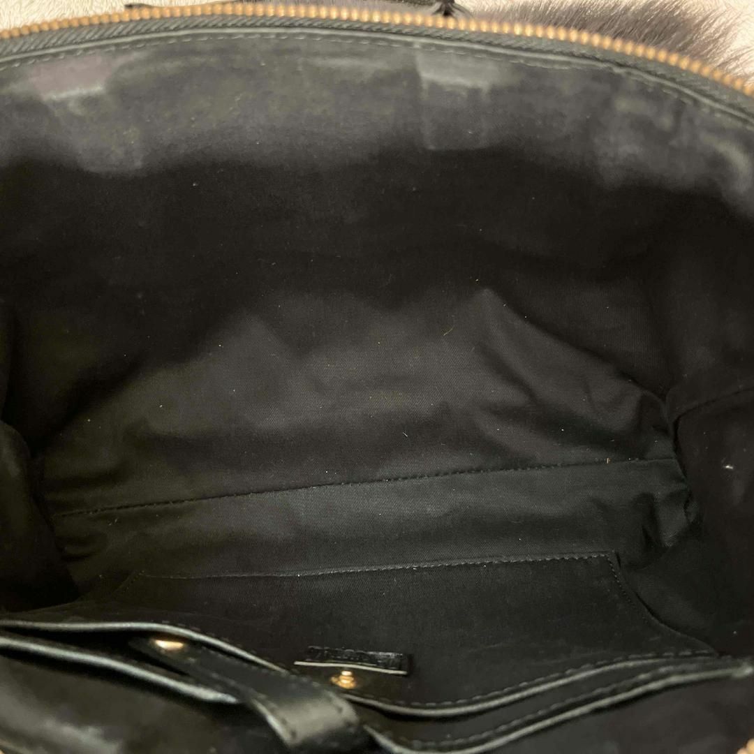PotioR(ポティオール)の美品✨PotioR ポティオール ハンドバッグ/トートバッグ ファーブラック黒 レディースのバッグ(トートバッグ)の商品写真