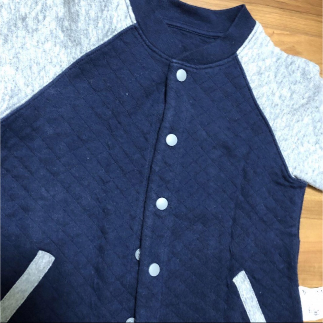 UNIQLO(ユニクロ)のユニクロ　キルト生地　ロンパース　80cm キッズ/ベビー/マタニティのベビー服(~85cm)(ロンパース)の商品写真