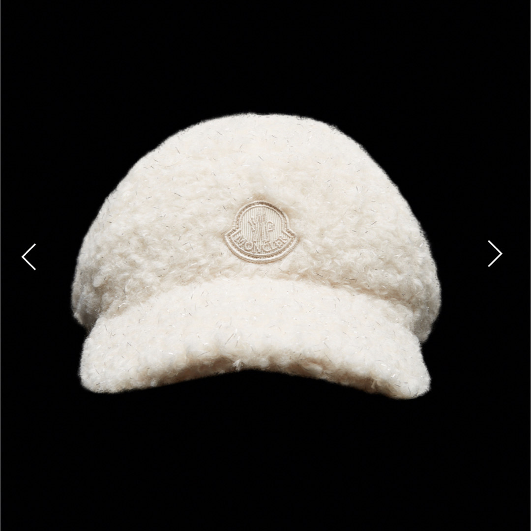 MONCLER   MONCLER モンクレール ラメ入りボアキャップ ホワイトの通販