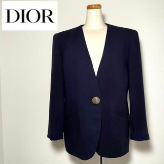 ディオール(Christian Dior) ネイビー テーラードジャケット