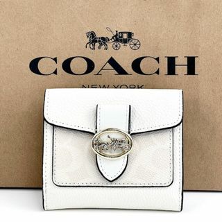 新品 COACH コーチ 財布 二つ折り レディース ジョージー 白 7250