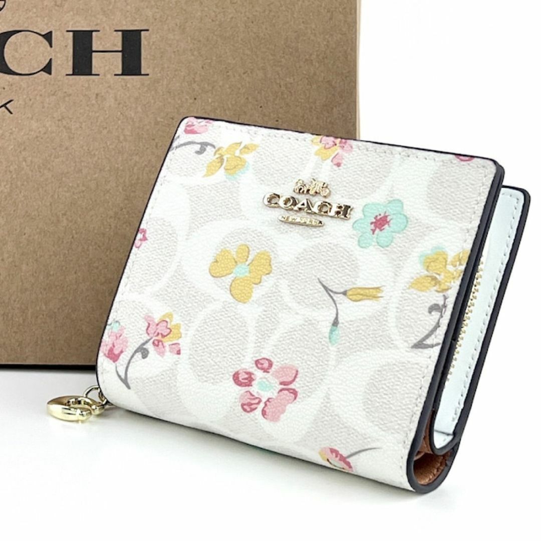 COACH - 新品 コーチ COACH 財布 二つ折り レディース C8704 チョーク