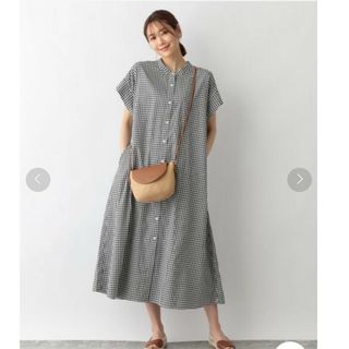 高山直子さん着用 ZARA ギンガムチェックワンピース