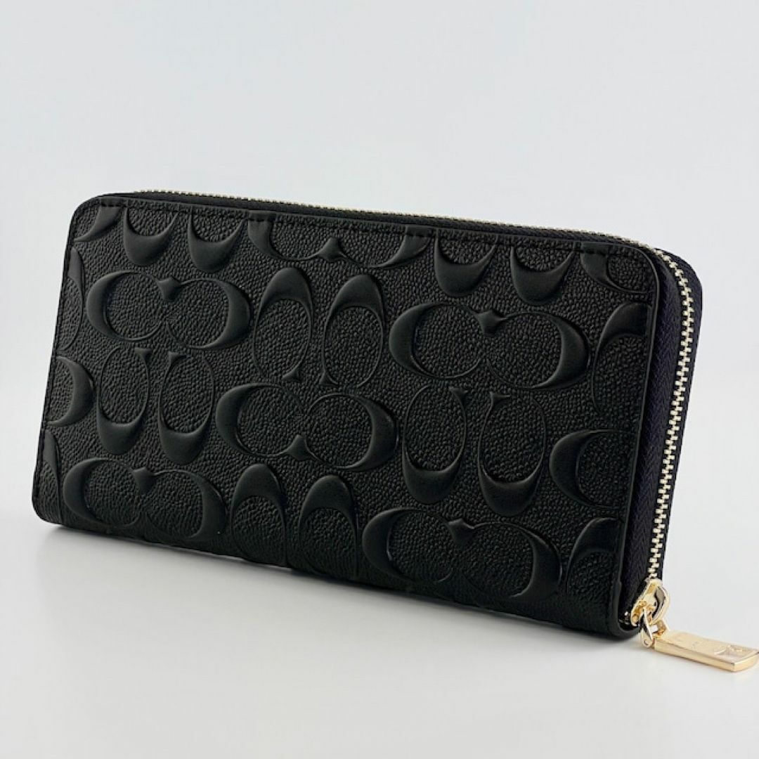 COACH - 新品 未使用 COACH コーチ 長財布 シグネチャー ブラック 黒