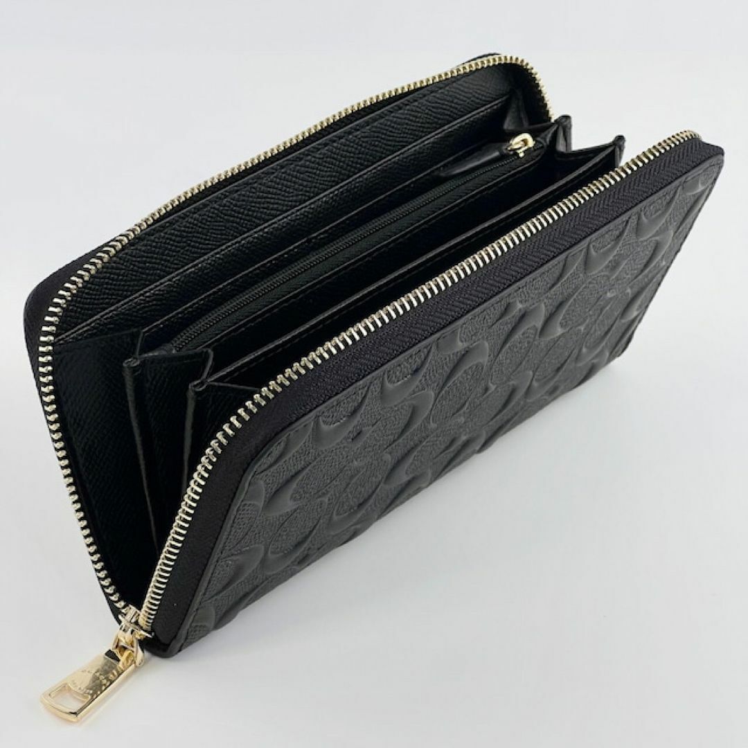 COACH - 新品 未使用 COACH コーチ 長財布 シグネチャー ブラック 黒