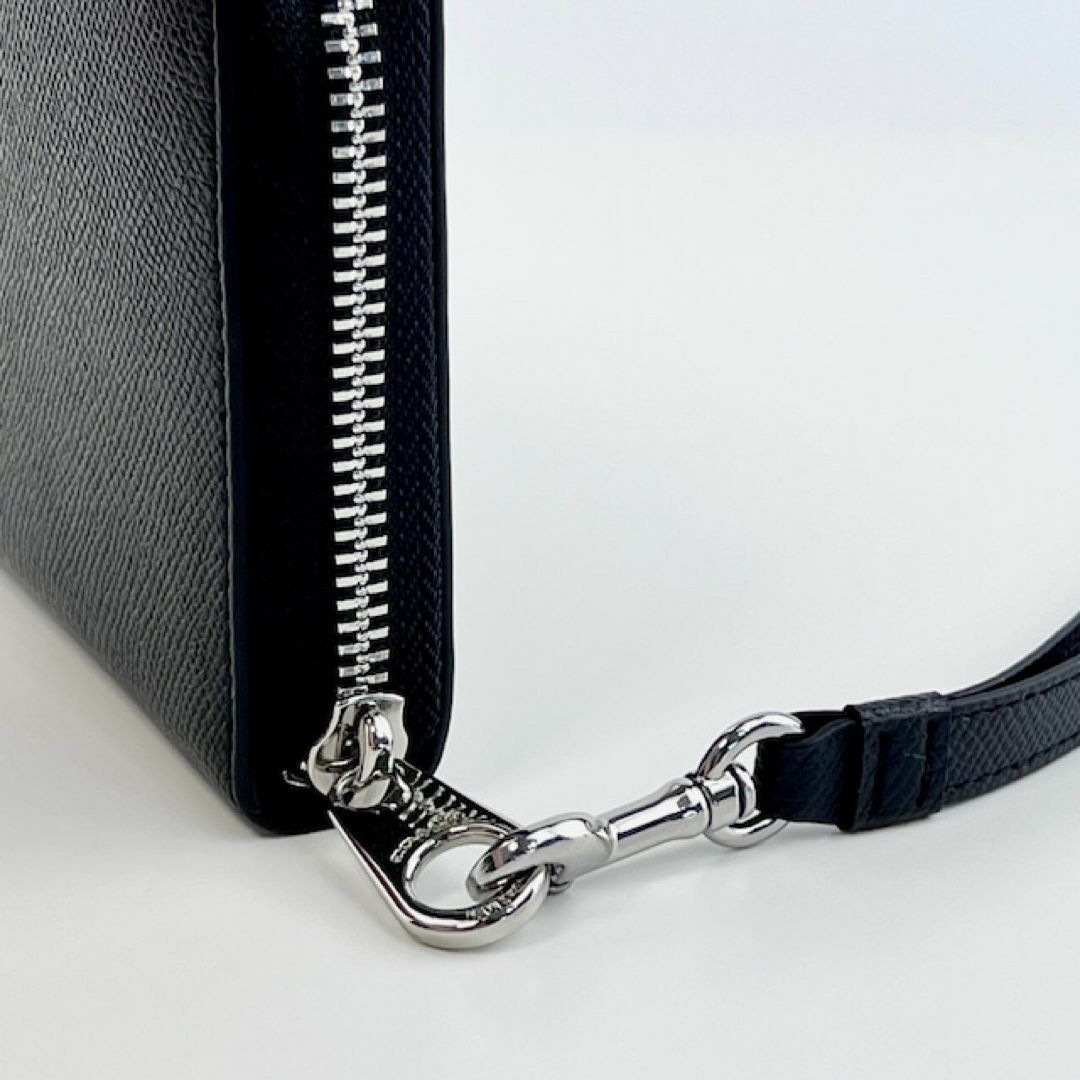 新品 未使用 COACH コーチ 長財布 クロスグレーンレザー ジップアラウンド