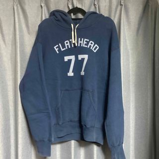 フラットヘッド THE FLAT HEAD ネイビー ロゴパーカー