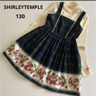 シャーリーテンプル(Shirley Temple)のシャーリーテンプル　ジャンパースカート ワンピース　チェック　いちご　メゾピアノ(ワンピース)