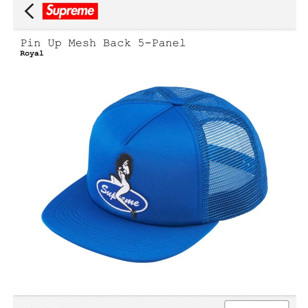 Supreme(シュプリーム)のSupreme Pin Up Mesh Back 5-Panel ハンドメイドのファッション小物(帽子)の商品写真