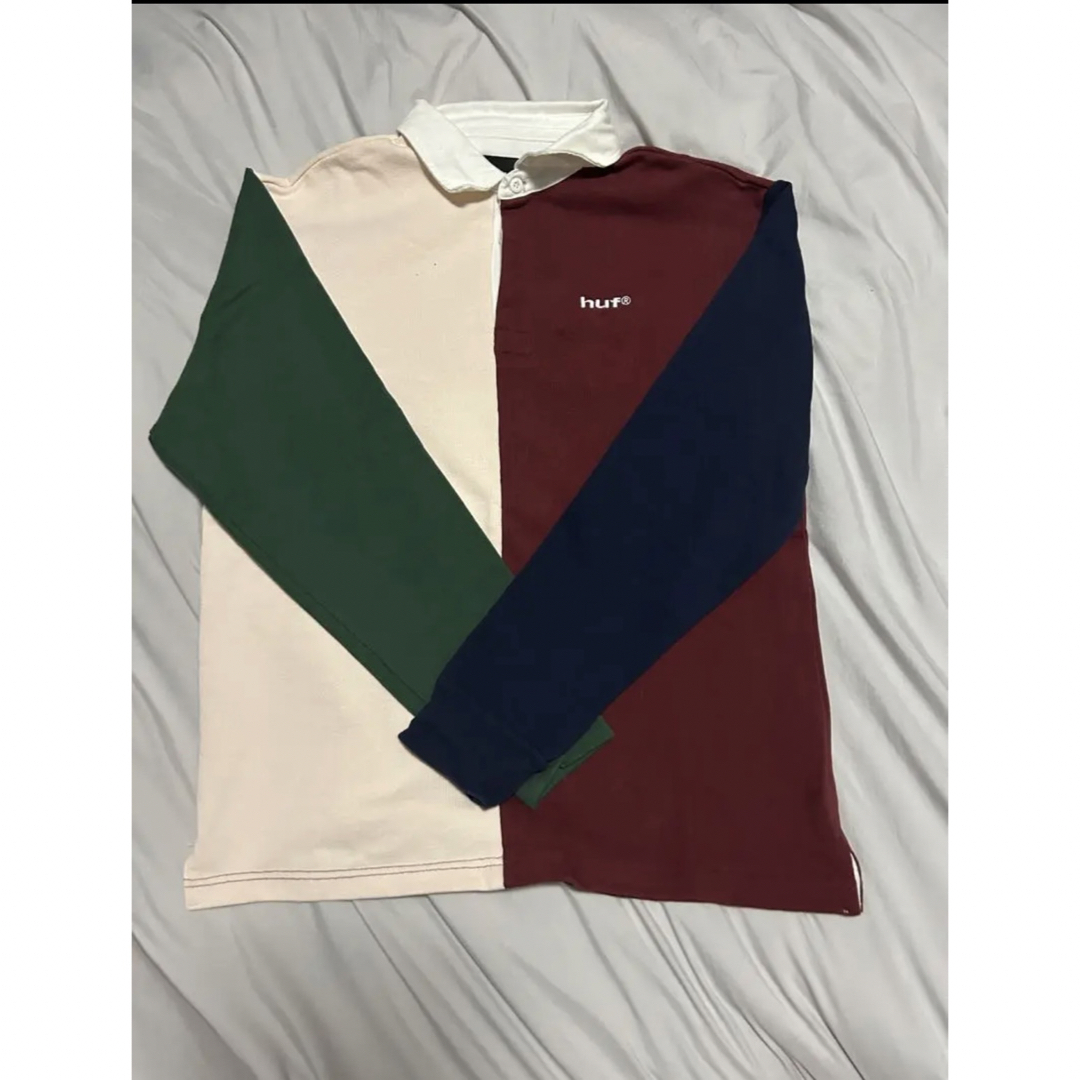 HUFMickColourBlockL/SRugbyShirt-Merlot