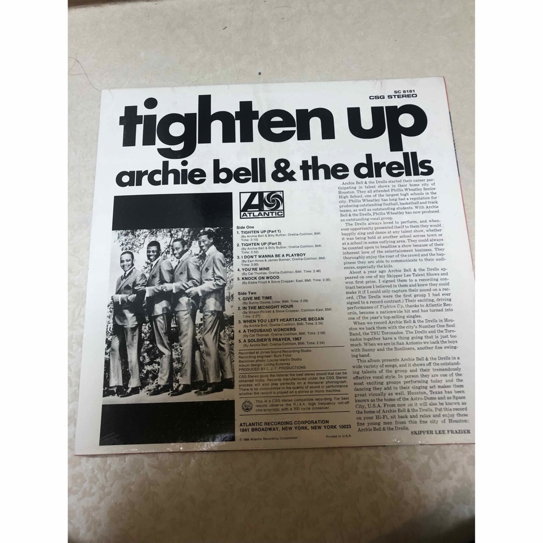 ARCHIEBELL&THE DELLS / tighten up 未開封LP 1